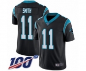 Men's Carolina Panthers #11 Torrey Smith Black Team Color Vapor Untouchable Limited Player 100th Season Football Jersey