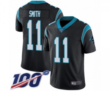 Men's Carolina Panthers #11 Torrey Smith Black Team Color Vapor Untouchable Limited Player 100th Season Football Jersey