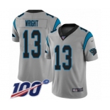 Men's Carolina Panthers #13 Jarius Wright Silver Inverted Legend Limited 100th Season Football Jersey