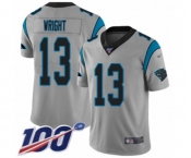 Men's Carolina Panthers #13 Jarius Wright Silver Inverted Legend Limited 100th Season Football Jersey