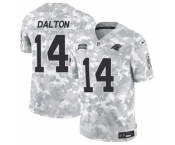 Men's Carolina Panthers #14 Andy Dalton 2024 F.U.S.E Arctic Camo Salute To Service Limited Stitched Football Jersey