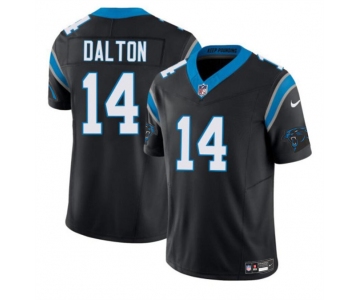 Men's Carolina Panthers #14 Andy Dalton Black 2024 F.U.S.E. Vapor Limited Stitched Football Jersey