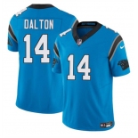 Men's Carolina Panthers #14 Andy Dalton Blue 2024 F.U.S.E. Vapor Limited Stitched Football Jersey