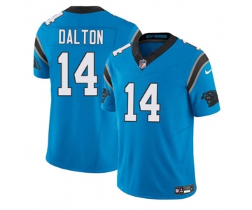 Men's Carolina Panthers #14 Andy Dalton Blue 2024 F.U.S.E. Vapor Limited Stitched Football Jersey