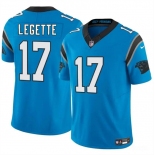 Men's Carolina Panthers #17 Xavier Legette Blue 2024 Draft F.U.S.E. Vapor Limited Football Stitched Jersey