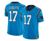 Men's Carolina Panthers #17 Xavier Legette Blue 2024 Draft F.U.S.E. Vapor Limited Football Stitched Jersey