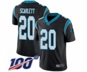 Men's Carolina Panthers #20 Jordan Scarlett Black Team Color Vapor Untouchable Limited Player 100th Season Football Jersey