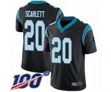 Men's Carolina Panthers #20 Jordan Scarlett Black Team Color Vapor Untouchable Limited Player 100th Season Football Jersey