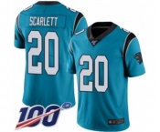 Men's Carolina Panthers #20 Jordan Scarlett Blue Alternate Vapor Untouchable Limited Player 100th Season Football Jersey