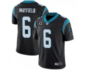 Men's Carolina Panthers 2022 #6 Baker Mayfield Black With 3-star C Patch Vapor Untouchable Limited Stitched Jersey