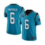 Men's Carolina Panthers 2022 #6 Baker Mayfield Blue With 3-star C Patch Vapor Untouchable Limited Stitched Jersey