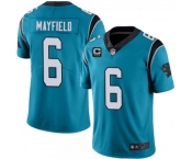 Men's Carolina Panthers 2022 #6 Baker Mayfield Blue With 3-star C Patch Vapor Untouchable Limited Stitched Jersey