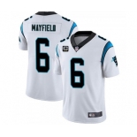 Men's Carolina Panthers 2022 #6 Baker Mayfield White With 3-star C Patch Vapor Untouchable Limited Stitched Jersey