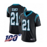 Men's Carolina Panthers #21 Da'Norris Searcy Black Team Color Vapor Untouchable Limited Player 100th Season Football Jersey