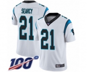 Men's Carolina Panthers #21 Da'Norris Searcy White Vapor Untouchable Limited Player 100th Season Football Jersey