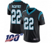 Men's Carolina Panthers #22 Christian McCaffrey Black Team Color Vapor Untouchable Limited Player 100th Season Football Jersey