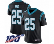 Men's Carolina Panthers #25 Eric Reid Black Team Color Vapor Untouchable Limited Player 100th Season Football Jersey