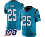 Men's Carolina Panthers #25 Eric Reid Limited Blue Rush Vapor Untouchable 100th Season Football Jersey