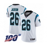 Men's Carolina Panthers #26 Donte Jackson White Vapor Untouchable Limited Player 100th Season Football Jersey