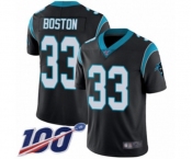 Men's Carolina Panthers #33 Tre Boston Black Team Color Vapor Untouchable Limited Player 100th Season Football Jersey