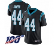 Men's Carolina Panthers #44 J.J. Jansen Black Team Color Vapor Untouchable Limited Player 100th Season Football Jersey