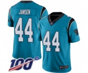 Men's Carolina Panthers #44 J.J. Jansen Limited Blue Rush Vapor Untouchable 100th Season Football Jersey