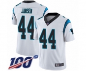 Men's Carolina Panthers #44 J.J. Jansen White Vapor Untouchable Limited Player 100th Season Football Jersey