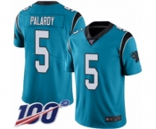 Men's Carolina Panthers #5 Michael Palardy Blue Alternate Vapor Untouchable Limited Player 100th Season Football Jersey