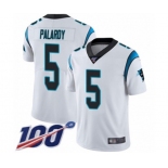 Men's Carolina Panthers #5 Michael Palardy White Vapor Untouchable Limited Player 100th Season Football Jersey