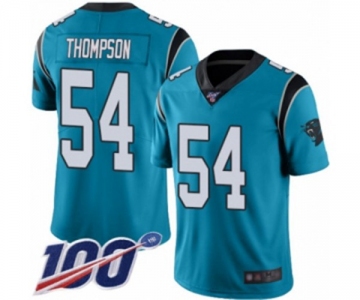 Men's Carolina Panthers #54 Shaq Thompson Blue Alternate Vapor Untouchable Limited Player 100th Season Football Jersey