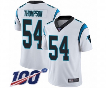 Men's Carolina Panthers #54 Shaq Thompson White Vapor Untouchable Limited Player 100th Season Football Jersey