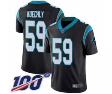 Men's Carolina Panthers #59 Luke Kuechly Black Team Color Vapor Untouchable Limited Player 100th Season Football Jersey