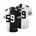 Men's Carolina Panthers #59 Luke Kuechly Black V White Peace Split Vapor Untouchable Limited Football Jersey