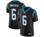 Men's Carolina Panthers #6 Baker Mayfield Black Vapor Untouchable Limited Stitched Jersey