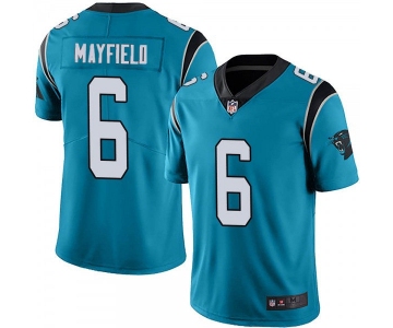 Men's Carolina Panthers #6 Baker Mayfield Blue Vapor Untouchable Limited Stitched Jersey