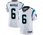 Men's Carolina Panthers #6 Baker Mayfield White Vapor Untouchable Limited Stitched Jersey