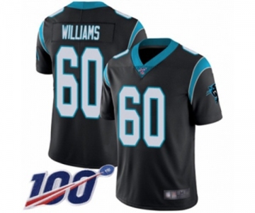 Men's Carolina Panthers #60 Daryl Williams Black Team Color Vapor Untouchable Limited Player 100th Season Football Jersey