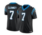 Men's Carolina Panthers #7 Jadeveon Clowney Black 2024 F.U.S.E. Vapor Limited Football Stitched Jersey