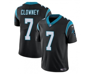 Men's Carolina Panthers #7 Jadeveon Clowney Black Vapor Limited Football Stitched Jersey