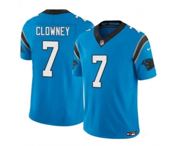 Men's Carolina Panthers #7 Jadeveon Clowney Blue 2024 F.U.S.E. Vapor Limited Football Stitched Jersey