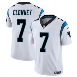 Men's Carolina Panthers #7 Jadeveon Clowney White Vapor Limited Football Stitched Jersey