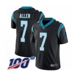 Men's Carolina Panthers #7 Kyle Allen Black Team Color Vapor Untouchable Limited Player 100th Season Football Jersey