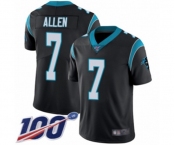 Men's Carolina Panthers #7 Kyle Allen Black Team Color Vapor Untouchable Limited Player 100th Season Football Jersey