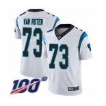 Men's Carolina Panthers #73 Greg Van Roten White Vapor Untouchable Limited Player 100th Season Football Jersey