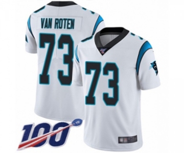 Men's Carolina Panthers #73 Greg Van Roten White Vapor Untouchable Limited Player 100th Season Football Jersey