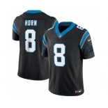 Men's Carolina Panthers #8 Jaycee Horn Black 2023 F.U.S.E. Vapor Untouchable Stitched Football Jersey