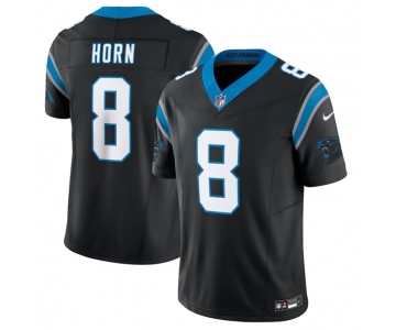 Men's Carolina Panthers #8 Jaycee Horn Black 2023 F.U.S.E. Vapor Untouchable Stitched Football Jersey