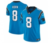 Men's Carolina Panthers #8 Jaycee Horn Blue 2023 F.U.S.E. Vapor Untouchable Stitched Football Jersey