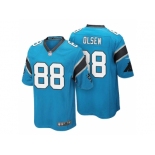 Men's Carolina Panthers #88 Greg Olsen Light Blue Color Rush Limited Jersey