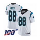 Men's Carolina Panthers #88 Greg Olsen White Vapor Untouchable Limited Player 100th Season Football Jersey